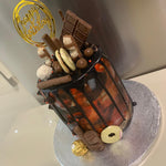 BLACK & RED ART DRIP CAKE