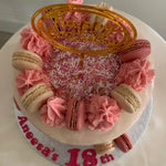 PINK MACARON DRIP CAKE