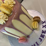 PURPLE DRIP MACAROON CAKE