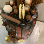 BLACK & RED ART DRIP CAKE