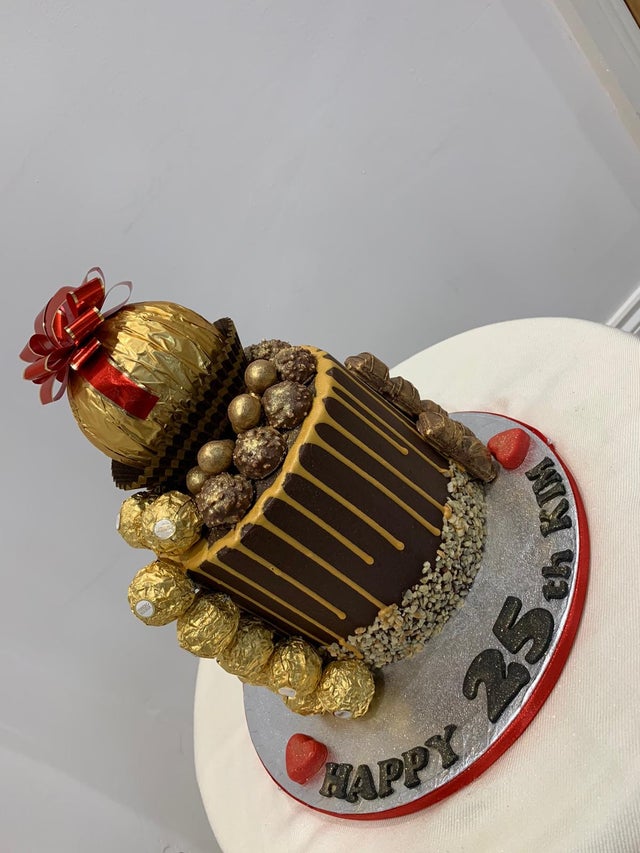 FERRERO ROCHER GOLD DRIP CAKE
