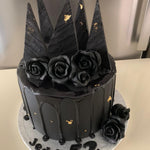 BLACK SHARD & GOLD LEAF CAKE