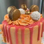 PEACH MACARON CAKE